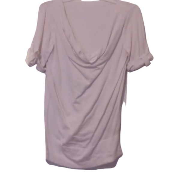 🍭🌺Elegant White Drape Neck Top - Picture 9 of 11